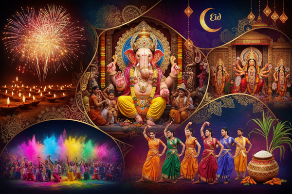 collage of indian festivals